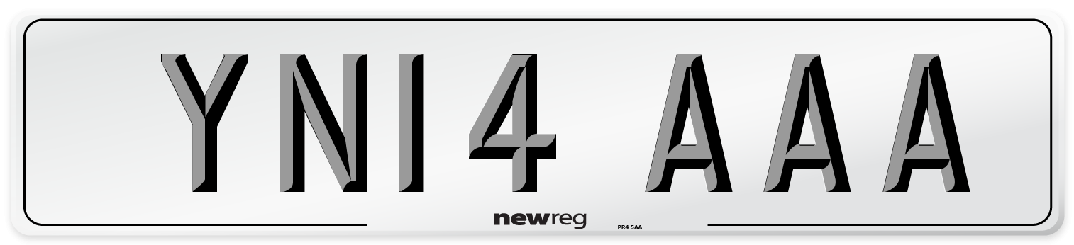 YN14 AAA Number Plate from New Reg